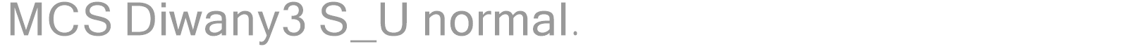 MCS Diwany3 S_U normal. font preview